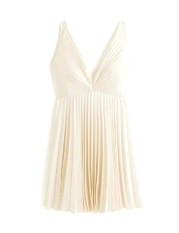 Rochie scurta Abercrombie&Fitch, ecru