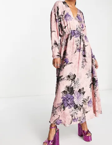 Rochie lunga ASOS, roz Roz