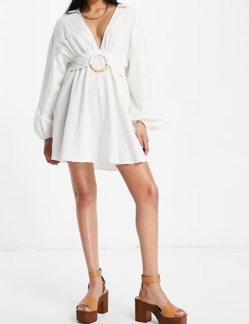 Rochie scurta ASOS, ecru