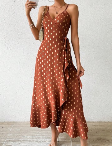Rochie lunga SHEIN, caramiziu