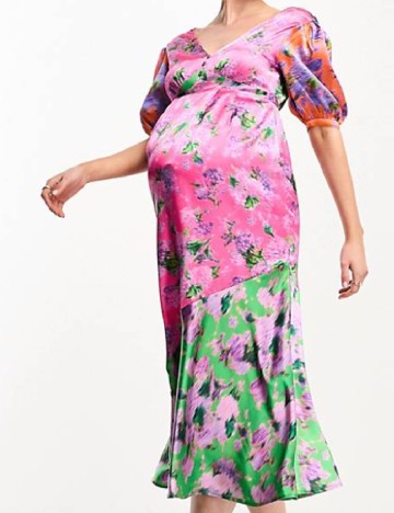 Rochie medie Hope & Ivy Maternity, mix culori