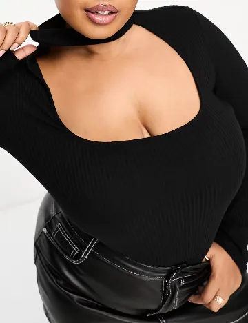 Body ASOS Curve, negru Negru