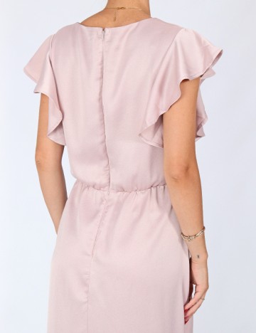 Rochie lunga TFNC London, roz pudra inchis