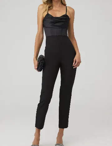 Salopeta Bardot, negru Negru