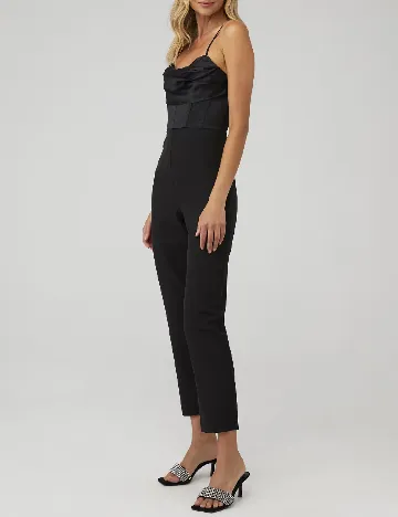 Salopeta Bardot, negru Negru