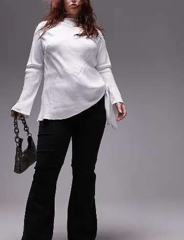 Bluza Top Shop Plus Size, alb Alb