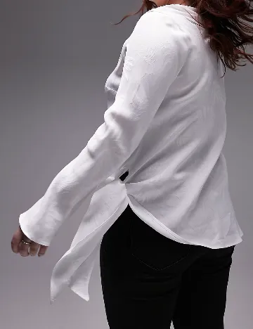 Bluza Top Shop Plus Size, alb Alb