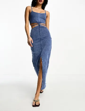 Rochie medie ASOS, albastru Albastru
