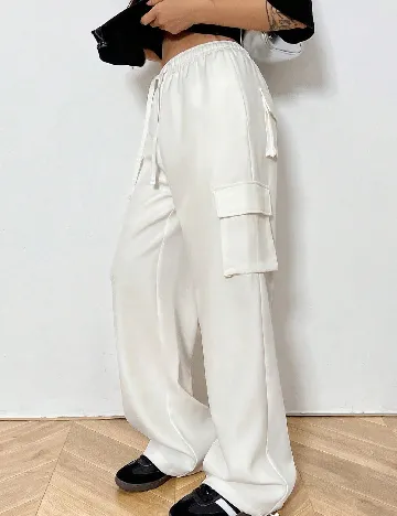 Pantaloni SHEIN, alb Alb