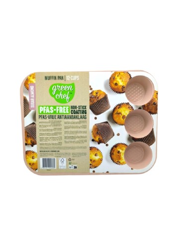 Tava pentru briose Green Chef, roz