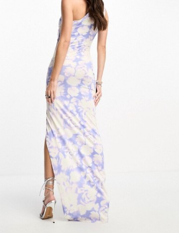 Rochie lunga DAY 6, alb/mov