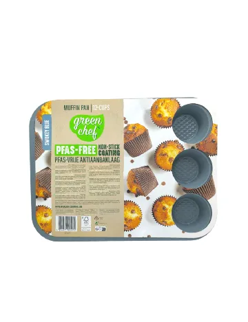 Tava pentru briose Green Chef, gri Gri