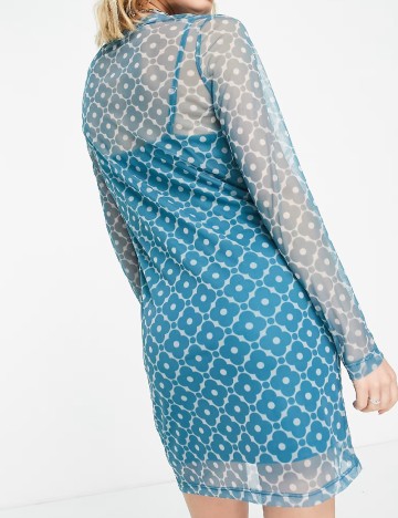 Rochie scurta Bolongaro Trevor, turcoaz