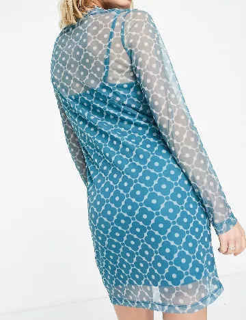 Rochie scurta Bolongaro Trevor, turcoaz Albastru