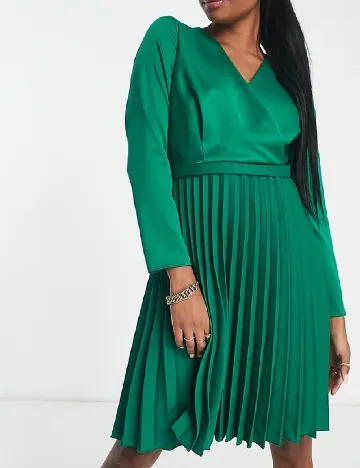 Rochie scurta Closet London, verde Verde