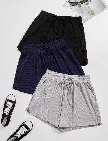 Set Pantaloni scurti 3 perechi SHEIN, mix culori