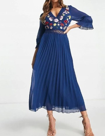 Rochie medie ASOS, albastru