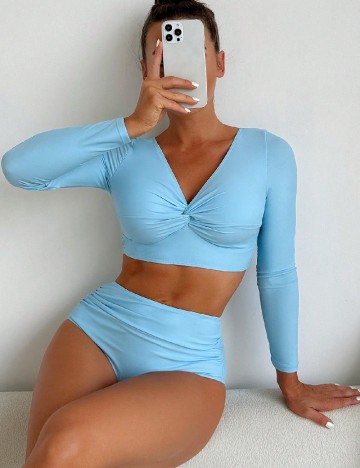 Costum de baie SHEIN, albastru