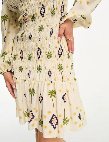Rochie scurta Never Fully Dressed, crem Crem