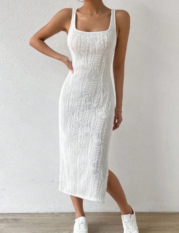 Rochie medie SHEIN, alb