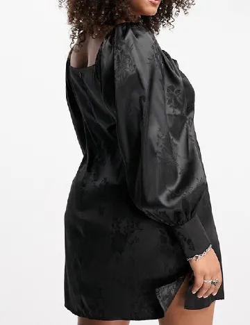 Rochie scurta Urban Threads Plus Size, negru Negru