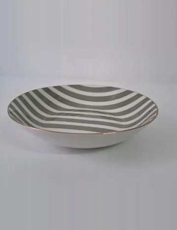 Set farfurii 6 bucati KAPIMEX, gri/alb Gri
