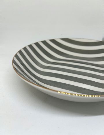 Set farfurii 6 bucati KAPIMEX, gri/alb