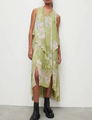 Rochie medie ALLSAINTS, verde