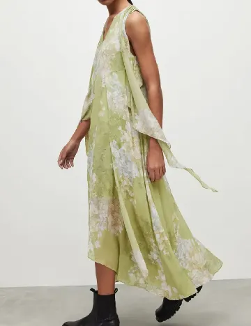 Rochie medie ALLSAINTS, verde Verde