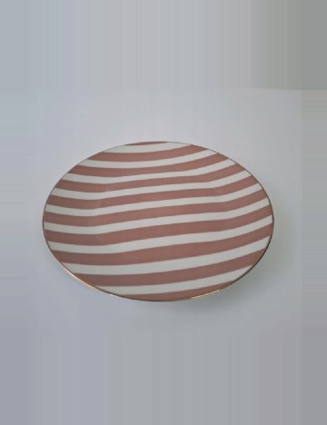 Set farfurii 6 bucati KAPIMEX, roz/alb