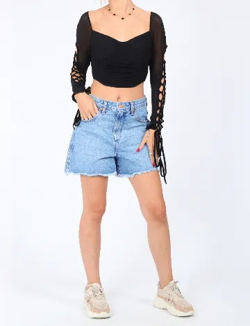 Top SHEIN, negru Negru