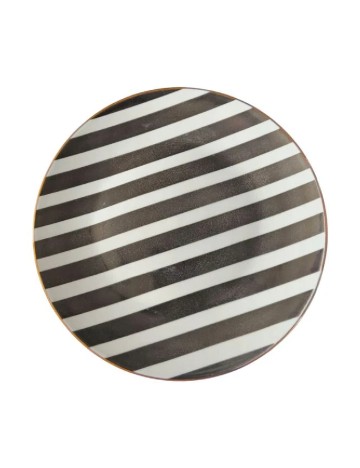 Set farfurii 6 bucati KAPIMEX, negru/alb
