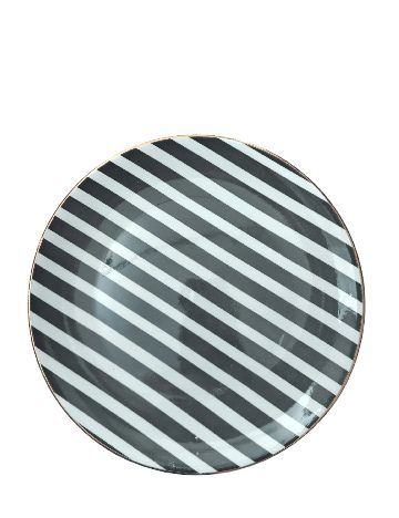 Set farfurii 6 bucati KAPIMEX, negru/alb