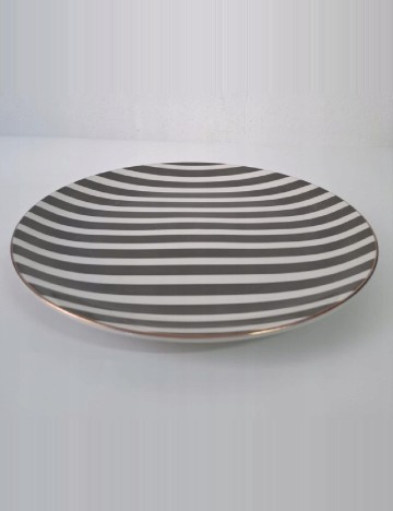 Set farfurii 6 bucati KAPIMEX, negru/alb