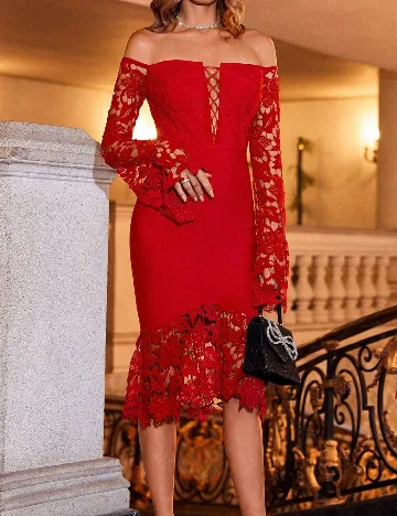 Rochie medie SHEIN, rosu Rosu