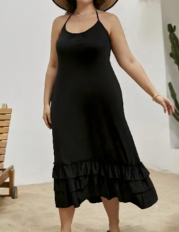 Rochie de plaja SHEIN CURVE, negru Negru