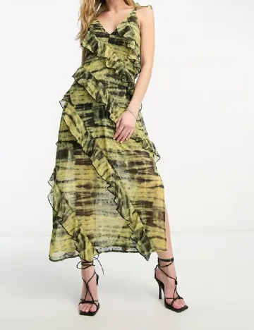 Rochie medie ASOS, verde Verde