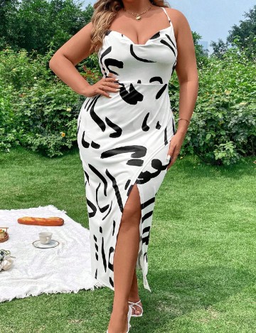 Rochie lunga SHEIN CURVE, alb