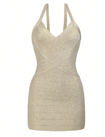 Rochie scurta SHEIN, auriu Galben