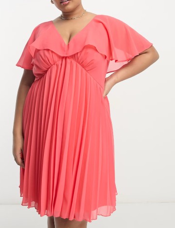 Rochie scurta ASOS Curve, roz