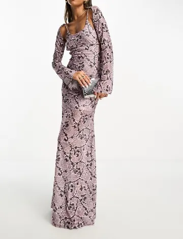 Rochie lunga Annorlunda, roz Roz