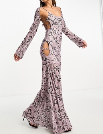 Rochie lunga Annorlunda, roz