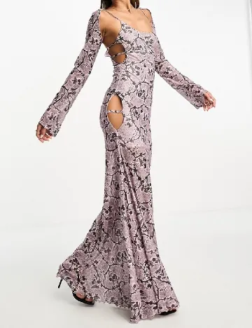 Rochie lunga Annorlunda, roz Roz