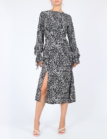 Rochie medie Violet Romance, negru