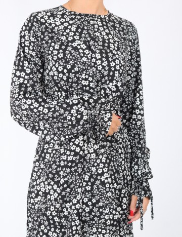 Rochie medie Violet Romance, negru