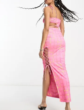 Rochie lunga Annorlunda, roz Roz