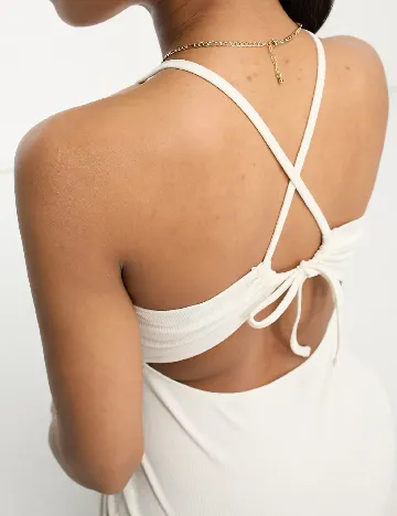 Rochie medie ASOS, ecru Alb