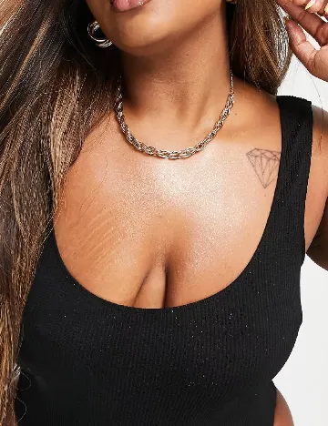 Costum de baie ASOS Curve, negru Negru