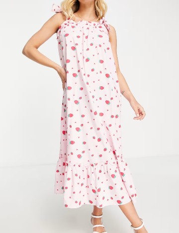 Rochie lunga Pieces, roz