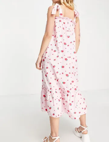 Rochie lunga Pieces, roz Roz